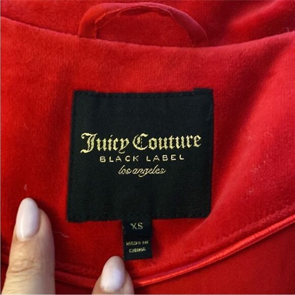 Juicy Couture Red Puffer Jacket Stand-Up Collar Cropped, XS - Picture 12 of 13